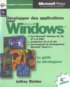 Couverture du livre « Developper Des Applications Pour Microsoft Windows 2000 » de Jeffrey Richter aux éditions Microsoft Press