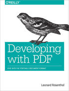 Couverture du livre « Developing with PDF » de Leonard Rosenthol aux éditions O`reilly Media