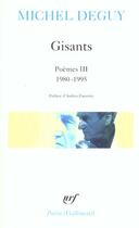 Couverture du livre « Gisants. poemes iii 1980-1995 - (poemes iii, 1980-1995) » de Deguy/Zanzotto aux éditions Gallimard