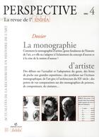 Couverture du livre « Perspective t.4 ; la monographie d'artiste » de Auteurs Divers aux éditions Inha