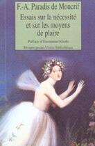 Couverture du livre « Essais sur la nécessité et sur les moyens de plaire » de François-Augustin Paradis De Moncrif aux éditions Rivages