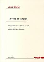 Couverture du livre « Théorie du langage » de Karl Buhler aux éditions Agone
