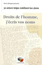 Couverture du livre « Droits de l'homme ; j'écris vos noms » de  aux éditions Couleur Livres