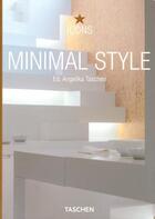 Couverture du livre « Minimal style » de Christiane Reiter aux éditions Taschen