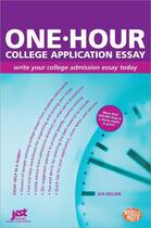 Couverture du livre « One-Hour College Application Essay » de Jan Melnik aux éditions Jist Publishing