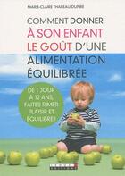 Couverture du livre « Comment donner à son enfant le goût d'une alimentation équilibrée » de Thareau-Dupire M-C. aux éditions Leduc