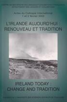 Couverture du livre « L'Irlande aujourd'hui : renouveau et tradition » de  aux éditions Putc