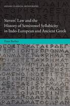 Couverture du livre « Sievers' Law and the History of Semivowel Syllabicity in Indo-European » de Barber Peter aux éditions Oup Oxford