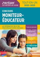 Couverture du livre « Concours moniteur-éducateur ; tout-en-un (édition 2022/2023) » de Beatrice Peluau et Valerie Le Du aux éditions Dunod