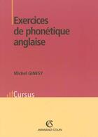 Couverture du livre « Exercices de phonetique anglaise » de Michel Ginesy aux éditions Armand Colin