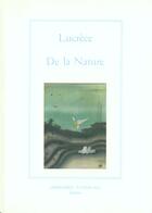 Couverture du livre « De la nature » de Guittar et Lucrece aux éditions Actes Sud