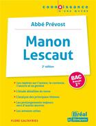 Couverture du livre « Manon lescaut - abbe prevost » de Galtayries Flore aux éditions Breal