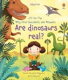 Couverture du livre « Are dinosaurs real? » de Katie Daynes et Marta Alvarez Miguens aux éditions Usborne