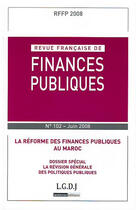 Couverture du livre « Revue francaise de finances publiques t.102 » de  aux éditions Lgdj