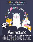 Couverture du livre « Animaux geniaux (coll.mes coloriages tout doux) » de Idees Book Creations aux éditions 1 2 3 Soleil