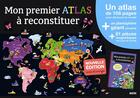 Couverture du livre « Mon atlas à reconstituer (édition 2014) » de Patrick David et Eugenie Varone aux éditions Philippe Auzou