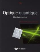 Couverture du livre « Optique quantique ; une introduction » de Fox aux éditions De Boeck Superieur