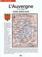 Couverture du livre « L'Auvergne ; chronologie, Jean Anglade » de  aux éditions Aedis