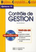 Couverture du livre « Controle de gestion DCG » de Jean-Paul Monnot aux éditions Hachette Education