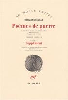 Couverture du livre « Poemes de guerre » de Herman Melville aux éditions Gallimard