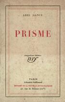 Couverture du livre « Prisme » de Abel Gance aux éditions Gallimard (patrimoine Numerise)