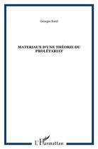 Couverture du livre « Matériaux d'une théorie du prolétariat » de Georges Sorel aux éditions Kareline