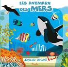 Couverture du livre « Imagier dépliant ; les animaux des mers » de Nicole Colas Des Francs aux éditions Piccolia