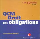 Couverture du livre « Qcm droit des obligations » de Renault-Brahinsky Co aux éditions Gualino