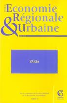 Couverture du livre « Économie régionale et urbaine (édition mai 2006) » de  aux éditions Armand Colin