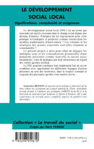 Couverture du livre « Le développement social local ; significations, complexité et exigences » de Genevieve Besson aux éditions Editions L'harmattan