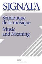 Couverture du livre « Signata, n 6/2015. semiotique de la musique » de Auteurs Divers aux éditions Pulg