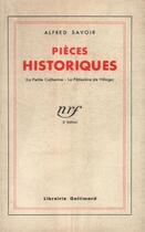 Couverture du livre « Pieces historiques » de Savoir Alfred aux éditions Gallimard