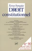 Couverture du livre « Revue Francaise De Droit Constitutionnel N.90 » de Revue Francaise De Droit Constitutionnel aux éditions Puf