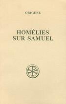 Couverture du livre « Homélies sur Samuel » de  aux éditions Cerf