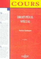 Couverture du livre « Droit Penal Special » de Patrice Gattegno aux éditions Dalloz