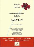 Couverture du livre « Électro hyper sensibilité E.H.S ; daily life » de Genevieve aux éditions Thierry Sajat