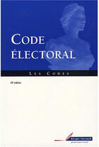 Couverture du livre « Code electoral 18eme edition » de Herve Cauchois aux éditions Berger-levrault