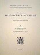 Couverture du livre « Manuscrits de chant » de  aux éditions Solesmes