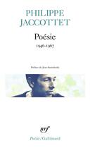 Couverture du livre « Poésie » de Philippe Jaccottet aux éditions Gallimard