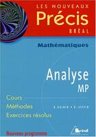 Couverture du livre « Mathématiques, analyse ; MP » de Daniel Guinin et Bernard Joppin aux éditions Breal