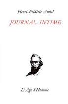 Couverture du livre « Journal intime t.9 » de Henri-Frederic Amiel aux éditions L'age D'homme