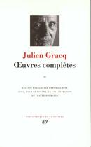 Couverture du livre « Oeuvres complètes ; Tome 2 » de Julien Gracq aux éditions Gallimard