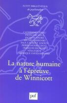 Couverture du livre « La nature humaine à l'épreuve de winnicott » de Cyssau/Villa aux éditions Puf