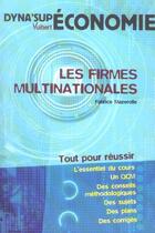 Couverture du livre « Firmes multinationales (les) » de Mazerolle F. aux éditions Vuibert