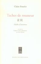 Couverture du livre « Taches de rousseur ; haïku d'automne » de Claire Fourier aux éditions Jean-paul Rocher