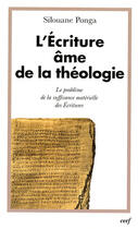 Couverture du livre « L'ecriture, ame de la theologie » de Ponga Silouane aux éditions Cerf