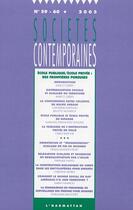 Couverture du livre « SOCIETES CONTEMPORAINES n.59-60 : école publique, école privée : des frontières poreuses » de Societes Contemporaines aux éditions Editions L'harmattan