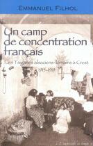 Couverture du livre « Camp de concentration francais » de Filhol aux éditions Pu De Grenoble