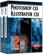 Couverture du livre « Photoshop CS3 et Illustrator CS3 ; coffret de 2 livres » de  aux éditions Eni