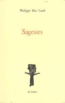 Couverture du livre « Sagesses » de Mac Leod aux éditions Ad Solem